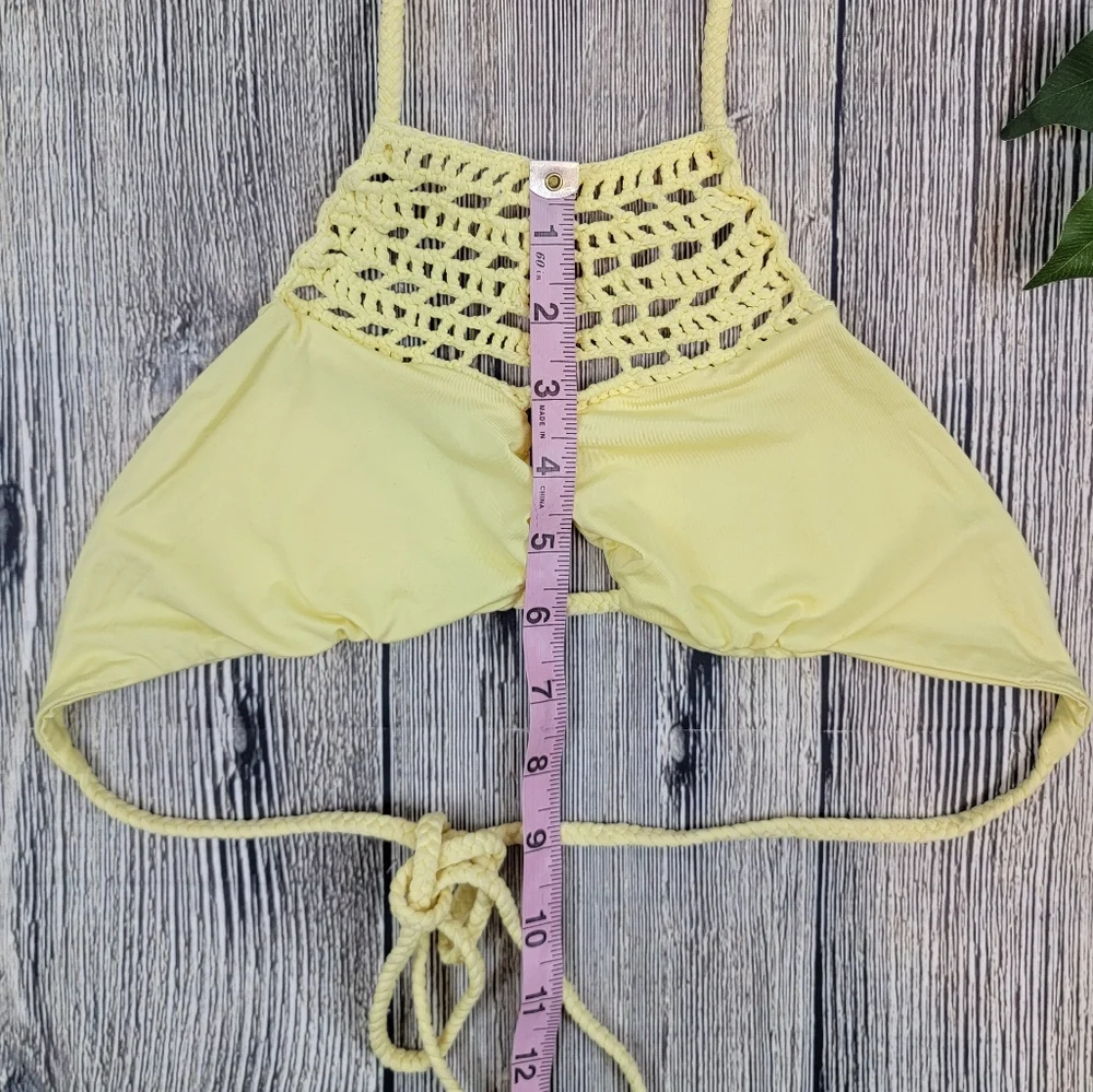 Frankie's Bikinis Yellow Mimi Bikini Top